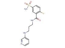 5-(aminosulfonyl)-2-fluoro-N-[3-(3-pyridinylamino)propyl]benzamide