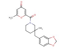 2-{[3-(1,3-benzodioxol-5-ylmethyl)-3-methylpiperidin-1-yl]carbonyl}-6-methyl-4H-pyran-4-one