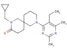 2-(cyclopropylmethyl)-8-(5-ethyl-2,6-dimethyl-4-pyrimidinyl)-2,8-diazaspiro[5.5]undecan-3-one