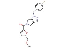 1-(4-fluorobenzyl)-5-[5-(methoxymethyl)-2-furoyl]-1,4,5,6-tetrahydropyrrolo[3,4-c]pyrazole