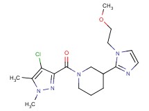 1-[(4-chloro-1,5-dimethyl-1H-pyrazol-3-yl)carbonyl]-3-[1-(2-methoxyethyl)-1H-imidazol-2-yl]piperidine