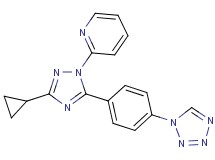 2-{3-cyclopropyl-5-[4-(1H-tetrazol-1-yl)phenyl]-1H-1,2,4-triazol-1-yl}pyridine
