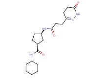(1S*,3R*)-N-cyclohexyl-3-{[3-(6-oxo-1,4,5,6-tetrahydro-3-pyridazinyl)propanoyl]amino}cyclopentanecarboxamide