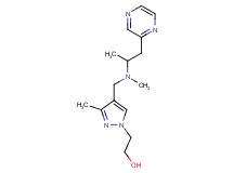2-(3-methyl-4-{[methyl(1-methyl-2-pyrazin-2-ylethyl)amino]methyl}-1H-pyrazol-1-yl)ethanol