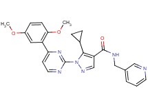 5-cyclopropyl-1-[4-(2,5-dimethoxyphenyl)-2-pyrimidinyl]-N-(3-pyridinylmethyl)-1H-pyrazole-4-carboxamide