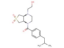2-[(4aR*,7aS*)-4-(4-isobutylbenzoyl)-6,6-dioxidohexahydrothieno[3,4-b]pyrazin-1(2H)-yl]ethanol