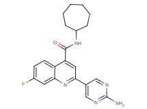 2-(2-amino-5-pyrimidinyl)-N-cycloheptyl-7-fluoro-4-quinolinecarboxamide