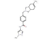 4-{[(3aR*,7aS*)-5-methyl-1,3,3a,4,7,7a-hexahydro-2H-isoindol-2-yl]methyl}-N-(1-methyl-1H-pyrazol-4-yl)benzamide
