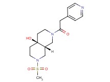 (4aR*,8aR*)-2-(methylsulfonyl)-7-(pyridin-4-ylacetyl)octahydro-2,7-naphthyridin-4a(2H)-ol