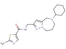 N-[(5-cyclohexyl-5,6,7,8-tetrahydro-4H-pyrazolo[1,5-a][1,4]diazepin-2-yl)methyl]-2-methyl-1,3-thiazole-5-carboxamide