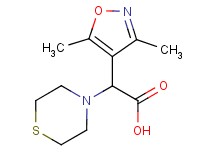 (3,5-dimethylisoxazol-4-yl)(thiomorpholin-4-yl)acetic acid