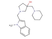 1-[(1-methyl-1H-indol-2-yl)methyl]-3-(piperidin-1-ylmethyl)pyrrolidin-3-ol