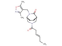 (1S*,5R*)-6-[(3,5-dimethyl-4-isoxazolyl)methyl]-3-[(3E)-3-hexenoyl]-3,6-diazabicyclo[3.2.2]nonan-7-one