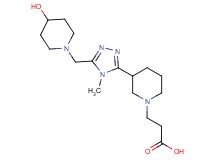 3-(3-{5-[(4-hydroxypiperidin-1-yl)methyl]-4-methyl-4H-1,2,4-triazol-3-yl}piperidin-1-yl)propanoic acid