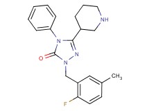 2-(2-fluoro-5-methylbenzyl)-4-phenyl-5-(3-piperidinyl)-2,4-dihydro-3H-1,2,4-triazol-3-one hydrochloride