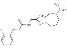 N-[(5-acetyl-5,6,7,8-tetrahydro-4H-pyrazolo[1,5-a][1,4]diazepin-2-yl)methyl]-3-(2-fluorophenyl)propanamide