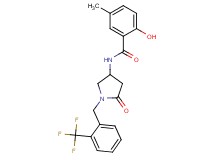 2-hydroxy-5-methyl-N-{5-oxo-1-[2-(trifluoromethyl)benzyl]pyrrolidin-3-yl}benzamide