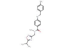 N-[(5-isopropyl-1,2,4-oxadiazol-3-yl)methyl]-N-methyl-4-[(4-methylbenzyl)amino]benzamide