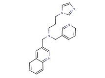 3-(1H-imidazol-1-yl)-N-(pyridin-3-ylmethyl)-N-(quinolin-3-ylmethyl)propan-1-amine