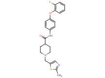 N-[4-(2-fluorophenoxy)phenyl]-1-[(2-methyl-1,3-thiazol-5-yl)methyl]-4-piperidinecarboxamide