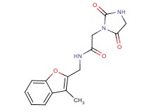 2-(2,5-dioxo-1-imidazolidinyl)-N-[(3-methyl-1-benzofuran-2-yl)methyl]acetamide