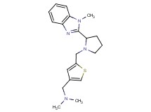 N,N-dimethyl-1-(5-{[2-(1-methyl-1H-benzimidazol-2-yl)pyrrolidin-1-yl]methyl}-3-thienyl)methanamine
