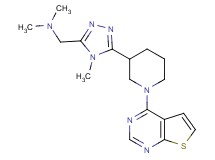 N,N-dimethyl-1-[4-methyl-5-(1-thieno[2,3-d]pyrimidin-4-ylpiperidin-3-yl)-4H-1,2,4-triazol-3-yl]methanamine