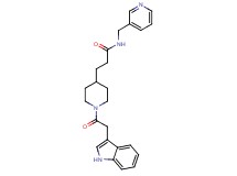 3-[1-(1H-indol-3-ylacetyl)-4-piperidinyl]-N-(3-pyridinylmethyl)propanamide