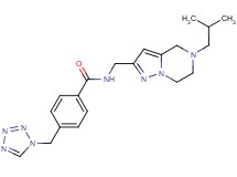 N-[(5-isobutyl-4,5,6,7-tetrahydropyrazolo[1,5-a]pyrazin-2-yl)methyl]-4-(1H-tetrazol-1-ylmethyl)benzamide