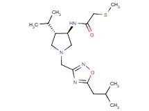 N-{rel-(3R,4S)-1-[(5-isobutyl-1,2,4-oxadiazol-3-yl)methyl]-4-isopropyl-3-pyrrolidinyl}-2-(methylthio)acetamide hydrochloride