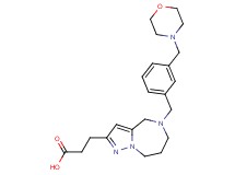 3-{5-[3-(4-morpholinylmethyl)benzyl]-5,6,7,8-tetrahydro-4H-pyrazolo[1,5-a][1,4]diazepin-2-yl}propanoic acid