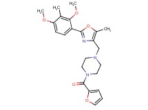 1-{[2-(2,4-dimethoxy-3-methylphenyl)-5-methyl-1,3-oxazol-4-yl]methyl}-4-(2-furoyl)piperazine
