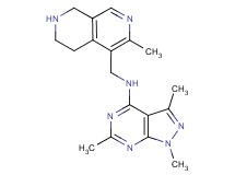 1,3,6-trimethyl-N-[(3-methyl-5,6,7,8-tetrahydro-2,7-naphthyridin-4-yl)methyl]-1H-pyrazolo[3,4-d]pyrimidin-4-amine hydrochloride