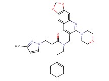 N-[2-(1-cyclohexen-1-yl)ethyl]-3-(3-methyl-1H-pyrazol-1-yl)-N-{[6-(4-morpholinyl)[1,3]dioxolo[4,5-g]quinolin-7-yl]methyl}propanamide