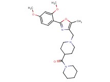1-{[2-(2,4-dimethoxyphenyl)-5-methyl-1,3-oxazol-4-yl]methyl}-4-(1-piperidinylcarbonyl)piperidine