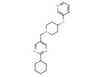 2-cyclohexyl-5-{[4-(pyridin-3-yloxy)piperidin-1-yl]methyl}pyrimidine