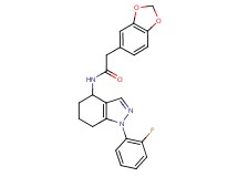 2-(1,3-benzodioxol-5-yl)-N-[1-(2-fluorophenyl)-4,5,6,7-tetrahydro-1H-indazol-4-yl]acetamide
