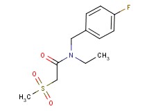 N-ethyl-N-(4-fluorobenzyl)-2-(methylsulfonyl)acetamide