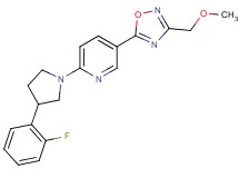 2-[3-(2-fluorophenyl)-1-pyrrolidinyl]-5-[3-(methoxymethyl)-1,2,4-oxadiazol-5-yl]pyridine