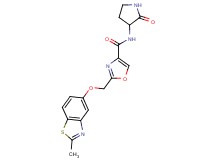 2-{[(2-methyl-1,3-benzothiazol-5-yl)oxy]methyl}-N-(2-oxopyrrolidin-3-yl)-1,3-oxazole-4-carboxamide