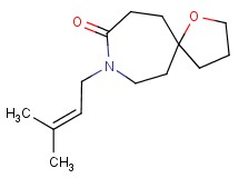 8-(3-methyl-2-buten-1-yl)-1-oxa-8-azaspiro[4.6]undecan-9-one