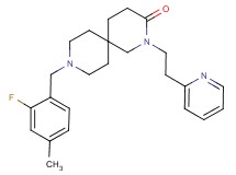 9-(2-fluoro-4-methylbenzyl)-2-(2-pyridin-2-ylethyl)-2,9-diazaspiro[5.5]undecan-3-one