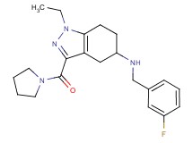 1-ethyl-N-(3-fluorobenzyl)-3-(1-pyrrolidinylcarbonyl)-4,5,6,7-tetrahydro-1H-indazol-5-amine