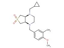 (4aR*,7aS*)-1-(cyclopropylmethyl)-4-(4-methoxy-3-methylbenzyl)octahydrothieno[3,4-b]pyrazine 6,6-dioxide