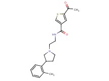 5-acetyl-N-{2-[3-(2-methylphenyl)pyrrolidin-1-yl]ethyl}thiophene-3-carboxamide
