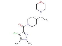 4-(1-{1-[(4-chloro-1,5-dimethyl-1H-pyrazol-3-yl)carbonyl]-4-piperidinyl}ethyl)morpholine