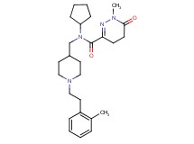 N-cyclopentyl-1-methyl-N-({1-[2-(2-methylphenyl)ethyl]-4-piperidinyl}methyl)-6-oxo-1,4,5,6-tetrahydro-3-pyridazinecarboxamide