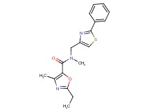 2-ethyl-N,4-dimethyl-N-[(2-phenyl-1,3-thiazol-4-yl)methyl]-1,3-oxazole-5-carboxamide