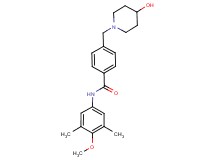 4-[(4-hydroxypiperidin-1-yl)methyl]-N-(4-methoxy-3,5-dimethylphenyl)benzamide