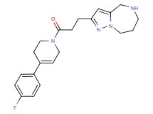 2-{3-[4-(4-fluorophenyl)-3,6-dihydro-1(2H)-pyridinyl]-3-oxopropyl}-5,6,7,8-tetrahydro-4H-pyrazolo[1,5-a][1,4]diazepine hydrochloride